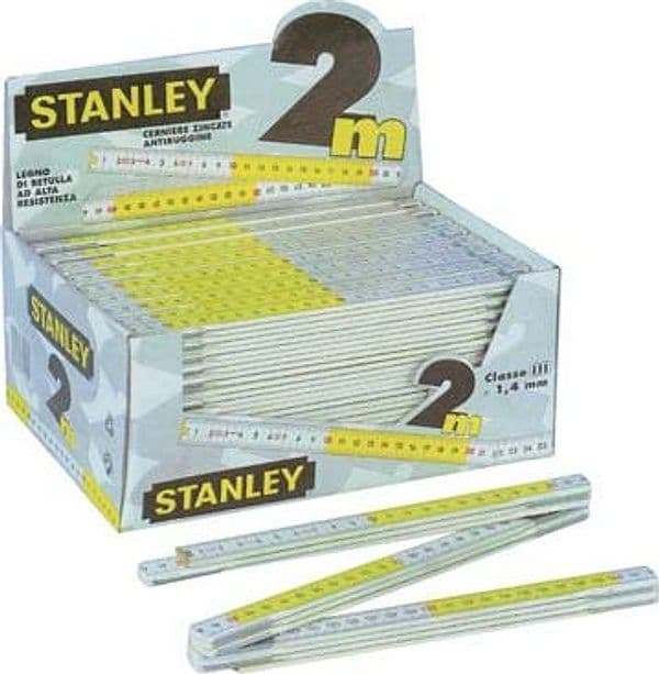 Doppiometro Legno Stanley Bianco 10 Pezzi - 2