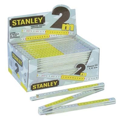 Doppiometro Legno Stanley Bianco 10 Pezzi - 2
