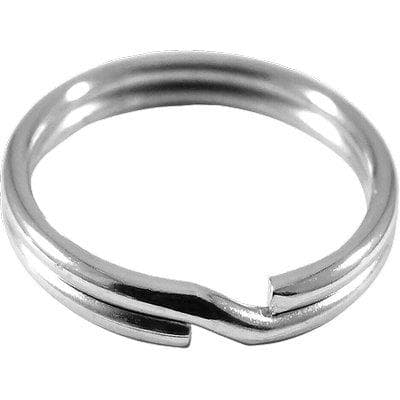 Anello Portachiave Self Acciaio Nichelato 20 mm 10 Pezzi - 2