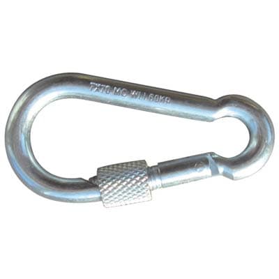 Moschettone Sicurezza a Vite Zincato L 10 mm 100 mm 10 Pezzi - 2