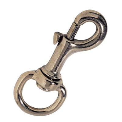 Moschettone Redine Ottone Lucido Kong con Girello L. con ¾ 82 mm 2 Pezzi - 2
