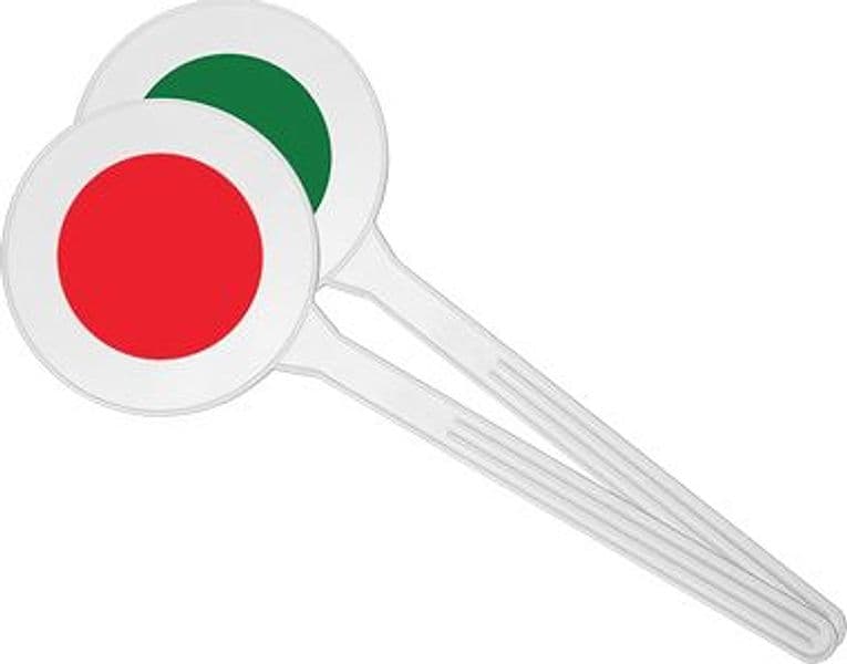 Paletta Segnaletica Polistirene Rosso Verde 15 x 46 cm 4 Pezzi - 2