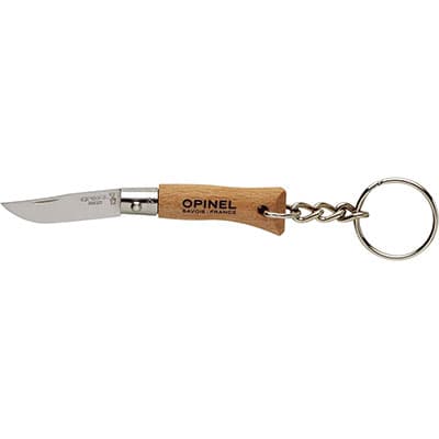 Portachiave Coltello Opinel Inox Faggio N° 4 50 mm 3 Pezzi - 2