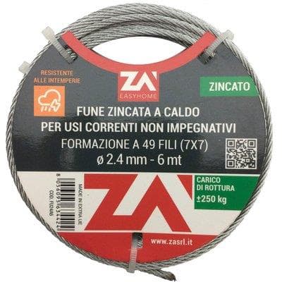 Fune Argano Zincata L.9 m Ø 1,8 mm 5 Pezzi - 2