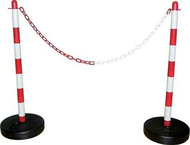 Colonnina Segnaletica Plt Bianco Rosso H. Base a Riempire 90 cm 2 Pezzi – Autres