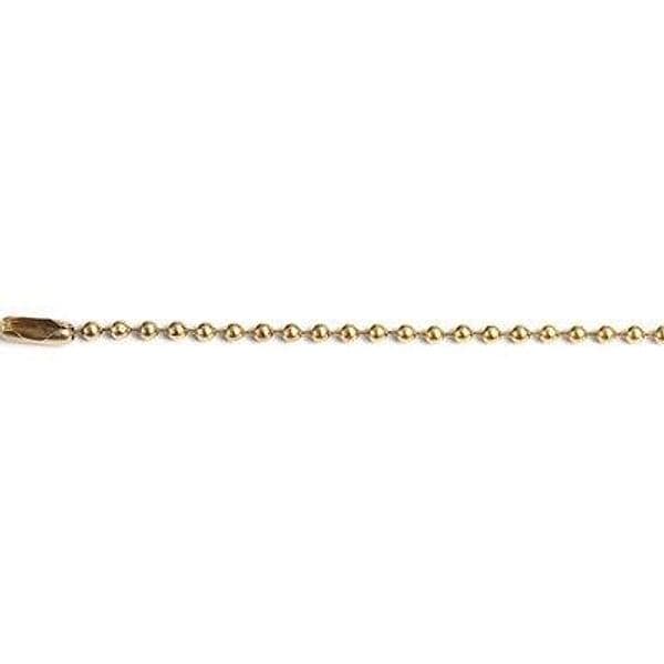 Catena a Perline con Chiusura Self Ottonata 2 m Ø 3,6 mm 3 Pezzi – Za