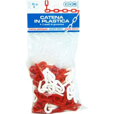 Catena Segnaletica Plt Bianco Rosso Ø 6 mm 5 ml 2 Pezzi - 2