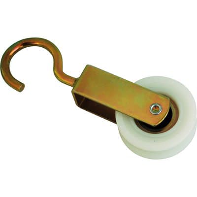 Carrucola Nylon con Cuscinetto con Gancio Zincato Ø 40 mm 6 Pezzi - 2