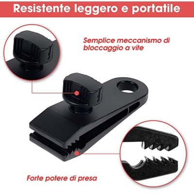 Pinza Tendi Telo Hand 8,5 x 3 x 3 cm 4 Pezzi - 2