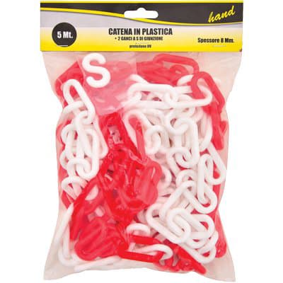 Catena Segnaletica Hand Plt Bianco Rosso 5 m Ø 8 mm 2 Pezzi - 2
