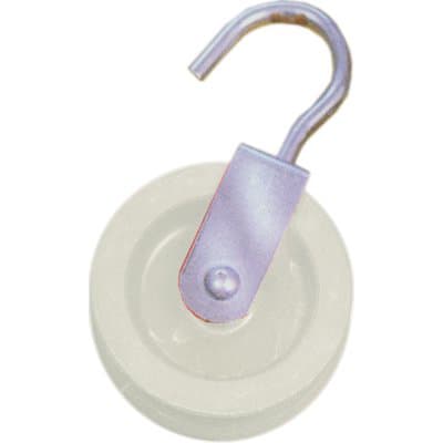 Carrucola Nylon con Gancio Zincato Ø 30 mm 12 Pezzi - 2