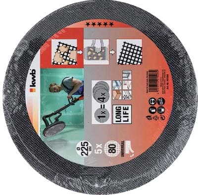 Disco Abrasivo Levigatrice Pareti TC DW225 Einhell Grana 80 225 mm 5 Pezzi - 2