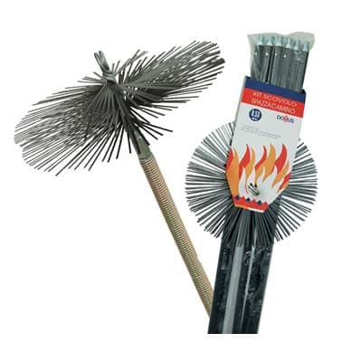 Scovolo Acciaio Kit Pulizia Camino Domus H.8,40 m 250 mm - 2