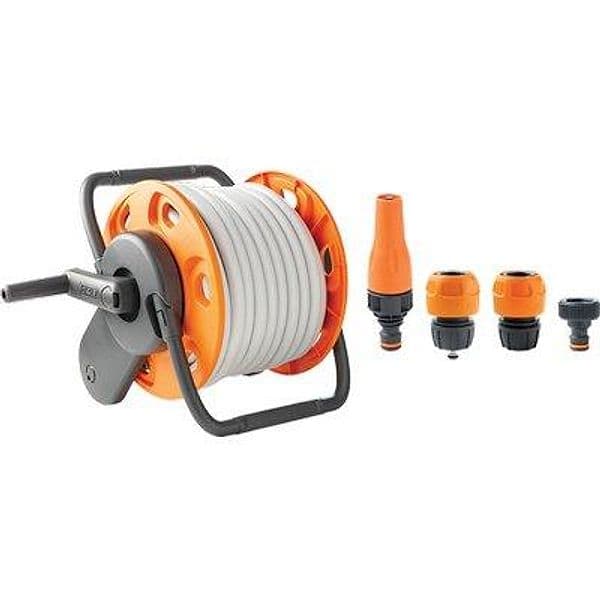 Avvolgitubo Irrigazione Kit Mini Concept Plus Gf Acciaio Plastica con Tubo - 2