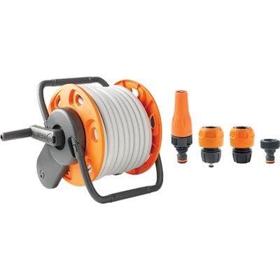 Avvolgitubo Irrigazione Kit Mini Concept Plus Gf Acciaio Plastica con Tubo - 2