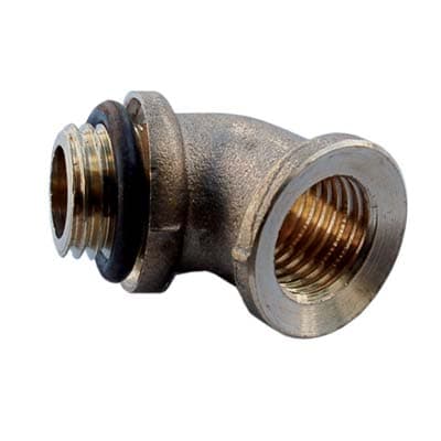 Gomito Portagetto 45 ° Ottone ½ 3 8 F 5 Pezzi - 2