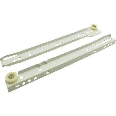 Guida Cassetto Sfilabile con Ruote Teflon Bianco 25 kg 30 cm 4 Pezzi - 2