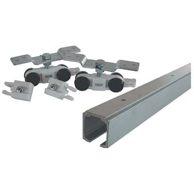Porta Scorrevole a Soffitto in Kit 1400 Omge Kg 80 Binario Alluminio Cm 190 - 2