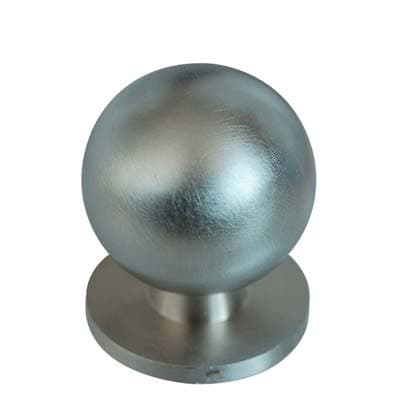 Pomolo Ottone Tornito Sferico Cromo Satinato 25 x 31 mm 5 Pezzi - 2
