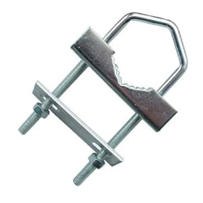 Zanca Antenna a Ringhiera Acciaio Zincato 25 a 40 mm 12 x 6,5 cm 10 Pezzi - 2