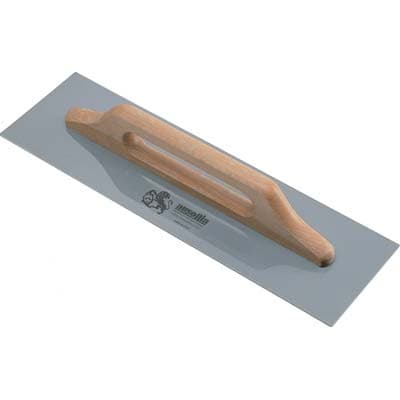 Frattazzo Acciaio Tedesco Ausonia Base Legno Mm 140X480 - 2