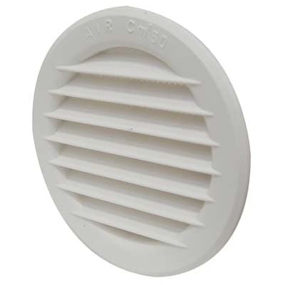 Bocchetta Aerazione Polistirene Tonda 80 mm 50 Pezzi - 2