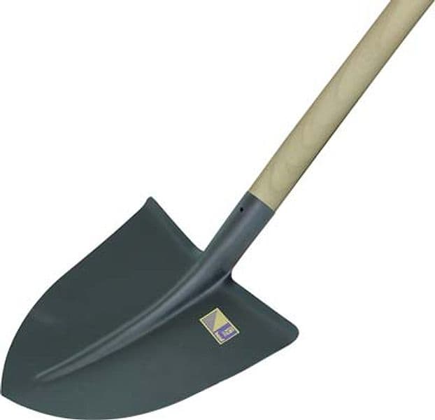 Badile a Punta con Spalla con M.legno Base Hand Acciaio Faggio Cm 29X30 Gr - 2
