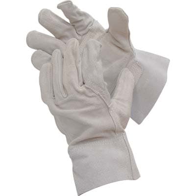 Guanto Crosta Bovino Grigio con Manichetta 10 Paia - 2