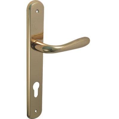 Maniglia Goccia Ottone Placca Foro Sagomato Q8 Int 90 mm 2 Pezzi - 2