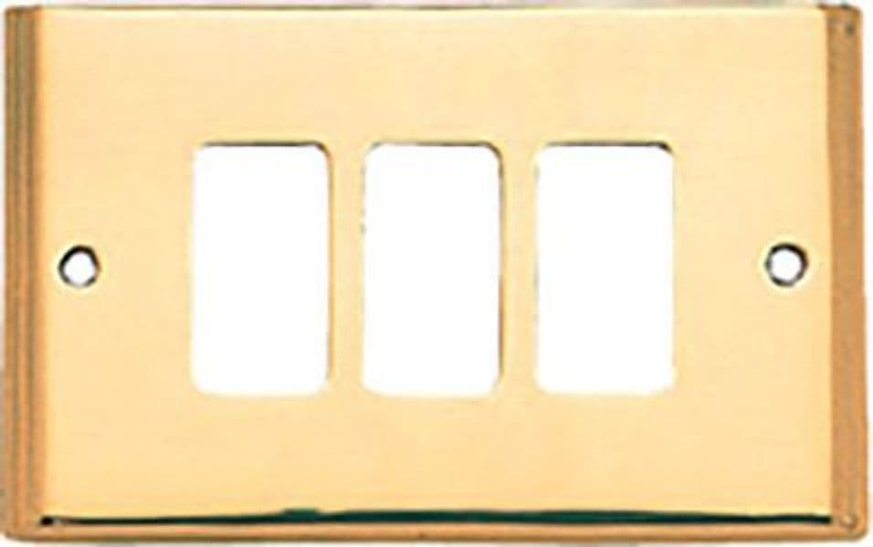 Placca Coprifrutti Cottali Ottone Posti 3 Magic Venus 125 x 74 mm 2 Pezzi - 2
