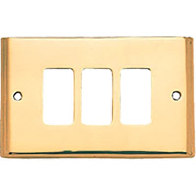 Placca Coprifrutti Cottali Ottone Posti 3 Magic Venus 125 x 74 mm 2 Pezzi - 2