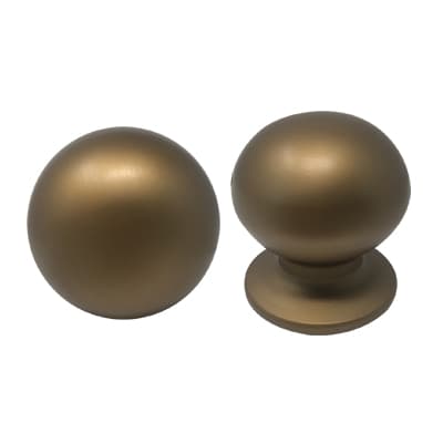 Pomolo per Portone 169 Saguatti Alluminio Bronzo Satinato D.mm 70 Base D.mm - 2