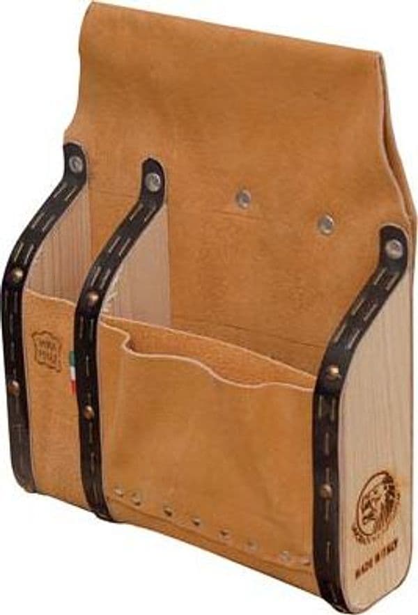 Borsa Carpentiere 3 Tasche con Divisori Legno Lusso Crosta Bovina Cm - 2