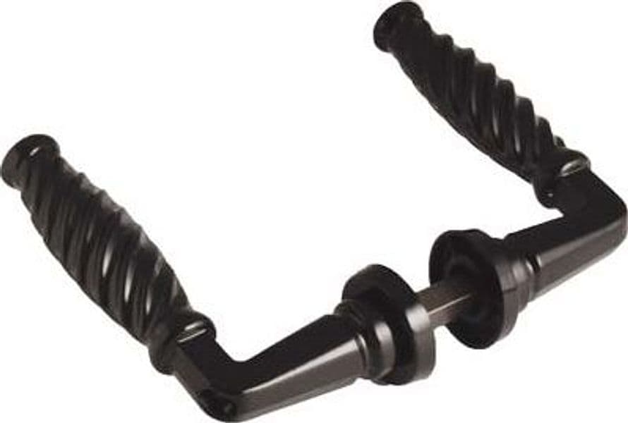 Maniglie per Porta Metallo a Tortiglione Q8 Nera 25 a 33 mm 10 Pezzi – Ibfm