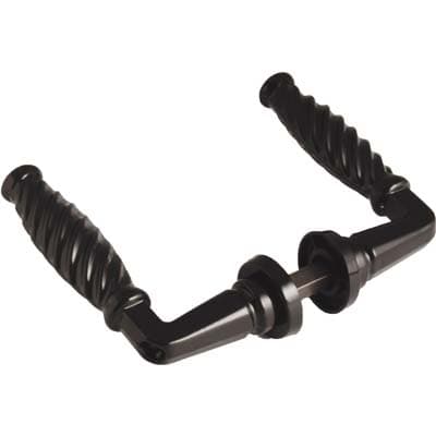Maniglie per Porta Metallo a Tortiglione Q8 Nera 25 a 33 mm 10 Pezzi - 2