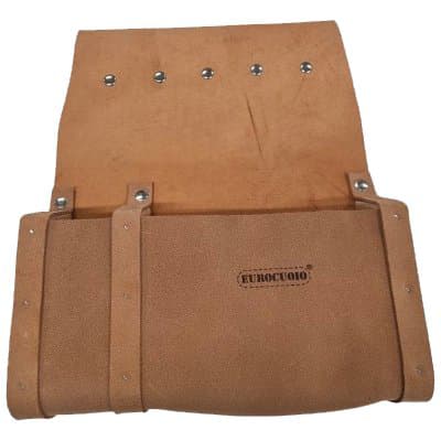 Borsa Carpentiere 2 Tasche con Divisori Legno Crosta Bovina Cm 28X35X7 - 2