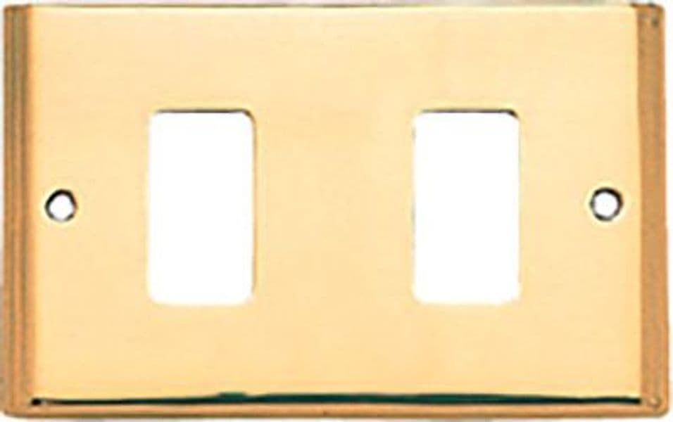 Placca Coprifrutti Cottali Ottone Posti 2 Magic Venus 125 x 74 mm 2 Pezzi - 2
