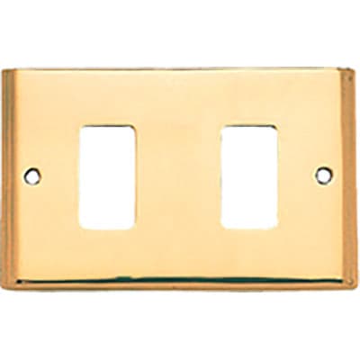 Placca Coprifrutti Cottali Ottone Posti 2 Magic Venus 125 x 74 mm 2 Pezzi - 2