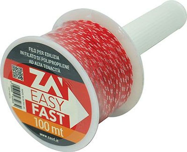 Filo Edilizia Bianco Rosso con Riavvolgitore Ppl 100 m 5 Pezzi - 2