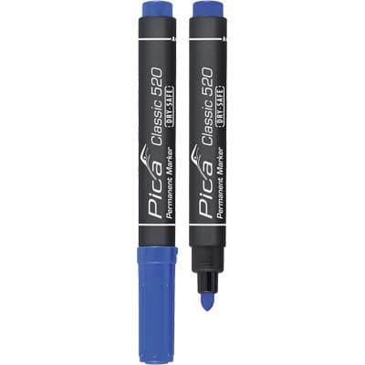 Pennarello Classic 520 a 41 Pica Blu Punta Tonda 10 Pezzi - 2