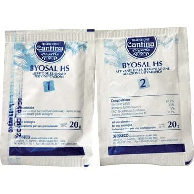Lievito Enologico con Attivante Byosal Hs Esseco 20 g con 20 10 Pezzi - 2