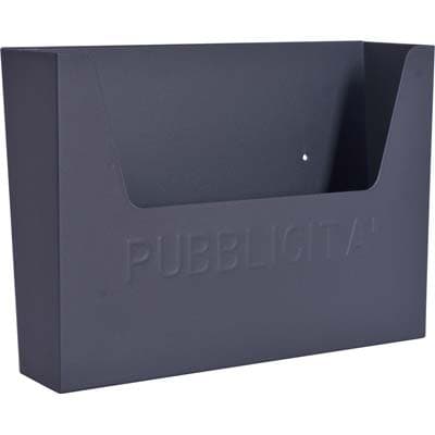 Cassetta Porta Pubblicita Domus Acciaio Vern Antracite Mm 355X100 H.mm 290 - 2