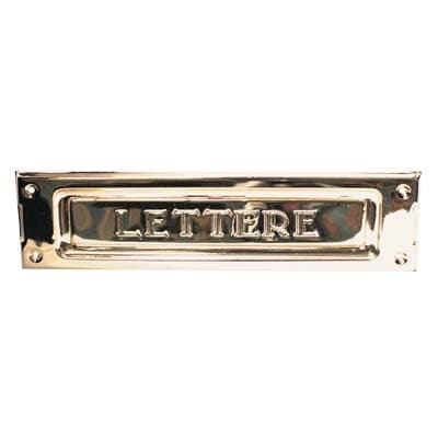 Bucalettere Posta da Applicare Ottone Lucido Mm 235X60 - 2