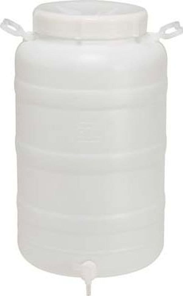 Fusto Bocca Larga per Rubinetto Hdpe Lt 50 mm 355 H.mm 625 3/4f - 2