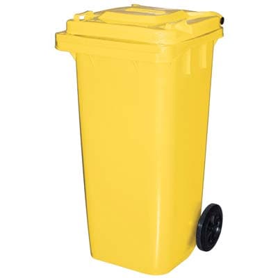 Bidone Immondizia Green 120 con Ruote Ics Giallo Lt 120 cm 55X50 H.cm 94 - 2