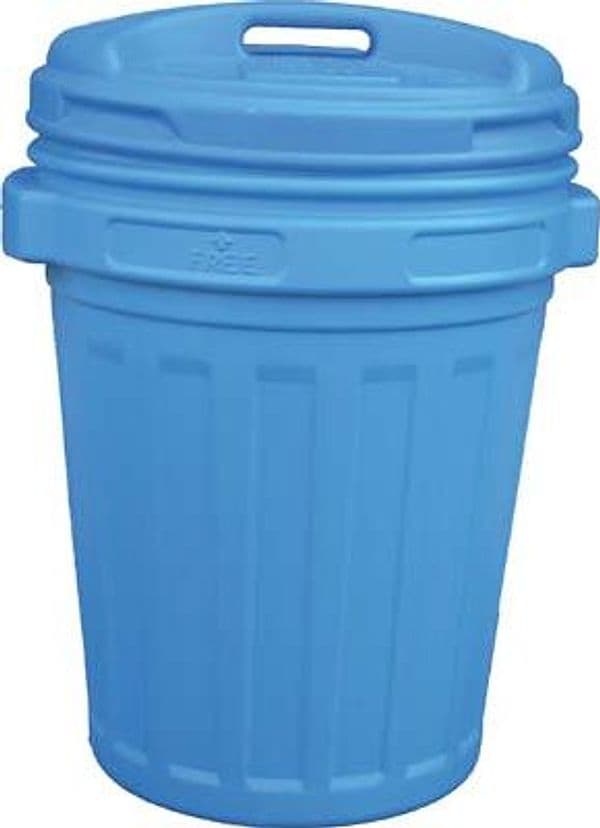 Bidone Immondizia con Coperchio a Vite Blu Lt 70 cm 45 H.cm 62 - 2