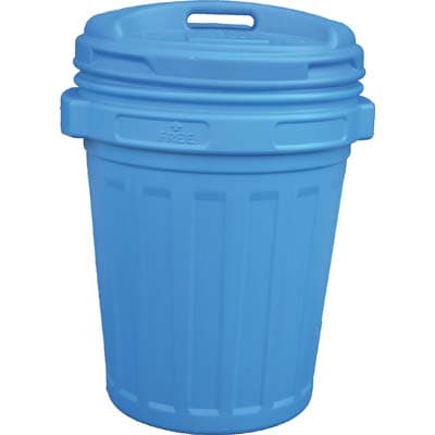 Bidone Immondizia con Coperchio a Vite Blu Lt 70 cm 45 H.cm 62 - 2