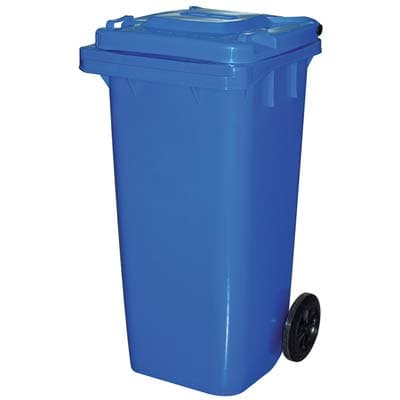 Bidone Immondizia Green 120 con Ruote Ics Azzurro Lt 120 cm 55X50 H.cm 94 - 2