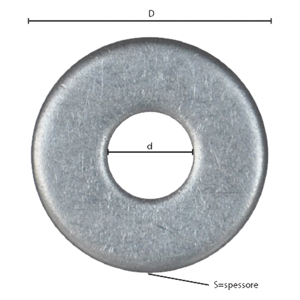 Rondella Grembialina 10 Centinaio INOX A2 1000 Pezzi m 4 1,0 x 12 x 4,3 mm - 2