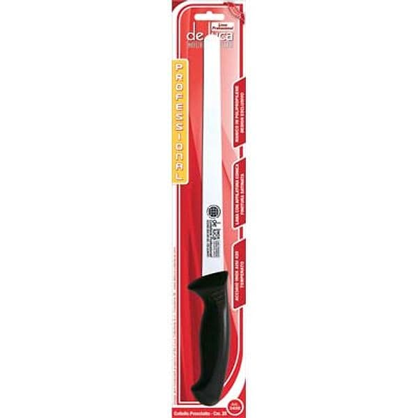 Coltello Prosciutto Professional De Luca Manico Plt Inox 28 cm 2 Pezzi - 2